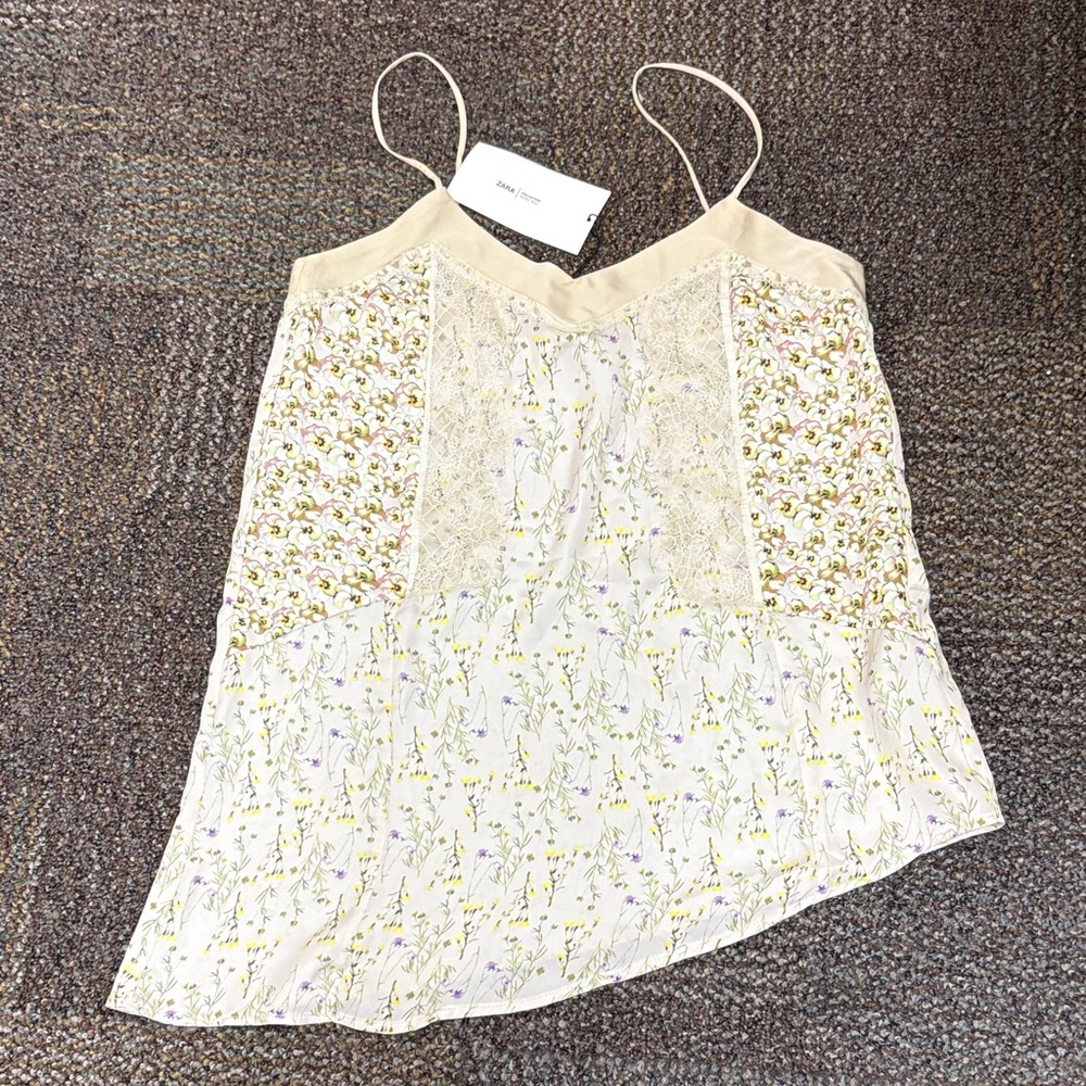 2 tanks-NWT flowered Tank and peach Tank-S